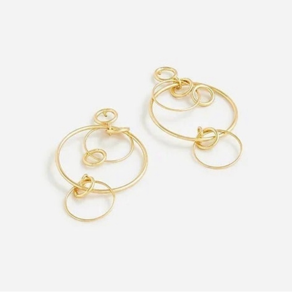 J. Crew Gold Swirl Hoop Earrings